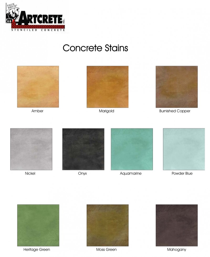 Artcrete Acid Stain Color Chart - Diamond Kote Decorative Concrete ...