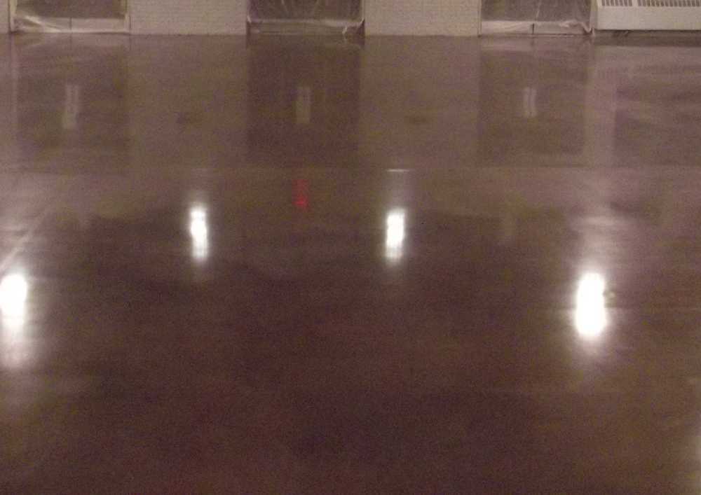 Polished warehouse floor