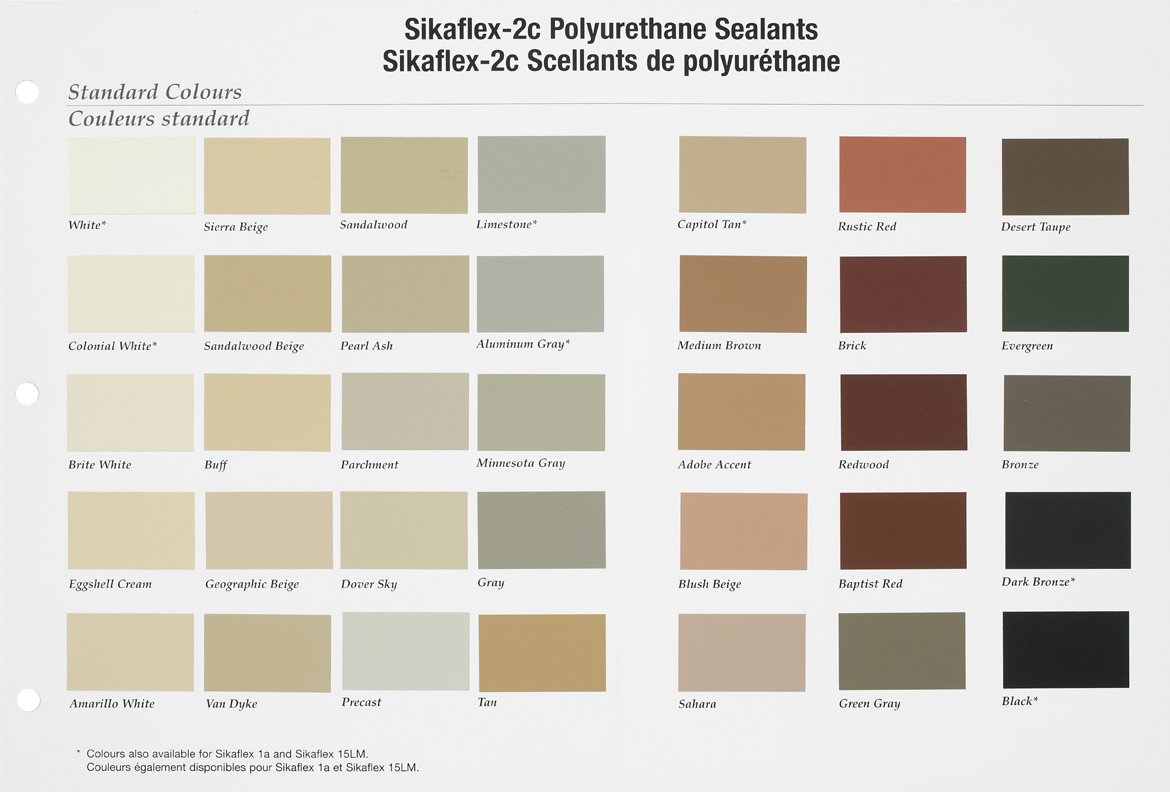 Sikaflex Joint Sealant Color Chart Diamond Kote Decorative Concrete 
