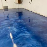 Metallic Ocean Blue Floor